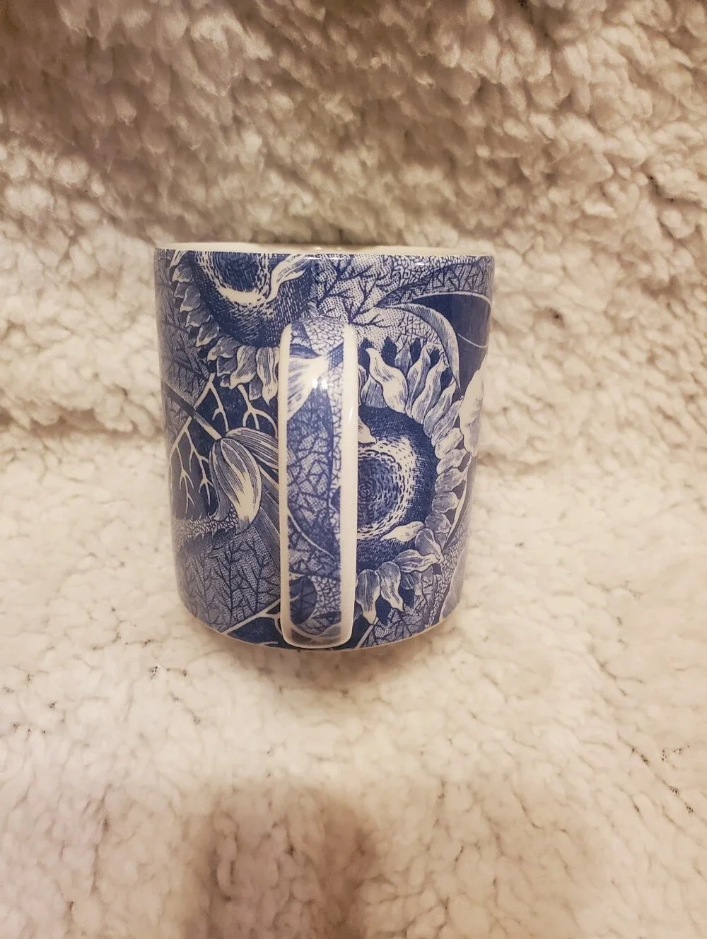 Spode Blue Room Collection SUNFLOWER 8 oz Coffee Cup / Mug Rare Find Cottagecore